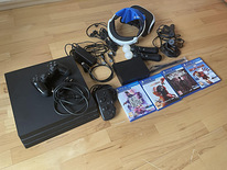 Консоль Playstation 4 PRO 1TB + VR + пульты Move и игры.