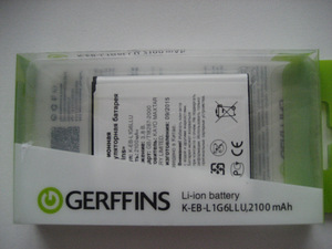 Новый аккумулятор GERFFINS K-EB-L LI-ON 3.8 Volt (1 фото из 1)