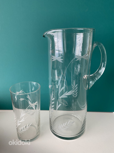 Tarbeklaas стеклянный кувшин и стакан (фото #1)