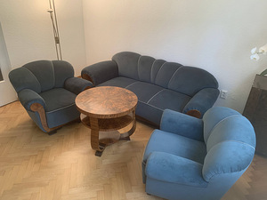 Tigudiivan komplekt, tugitoolid ja diivanilaud (2 foto / 6)