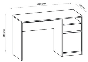Kirjutuslaud 53x120x75cm (4 foto / 5)