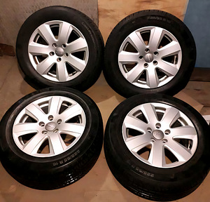 Литые диски Vw/Audi 16 дюймов 5×112 с хорошими летними шинам (1 фото из 2)