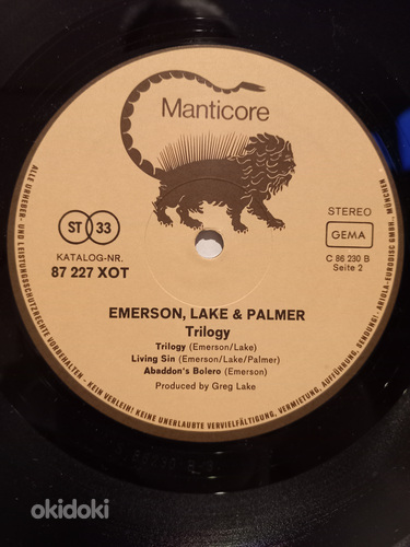 Emerson Lake & Palmer "Trilogy" (foto #3)