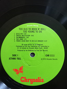 JETHRO TULL "TOO OLD TO ROCK 'N' ROLL: TOO YOUNG TO DIE!"USA (3 foto / 4)