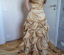 Золотое свадебное платье , новое р.36
