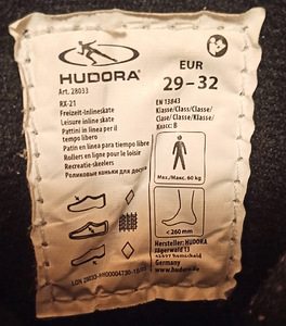 Laste reguleeritavad rulluisud Hudora 29-32 (2 foto / 3)