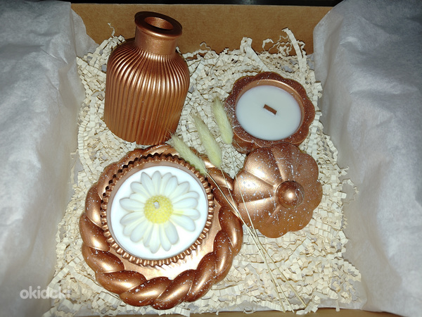 Подарочный набор из гипса со свечами (фото #4)