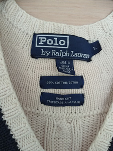 Vintage Polo Ralph Lauren Hand Knit Cable Sweater Vest (5 foto / 5)