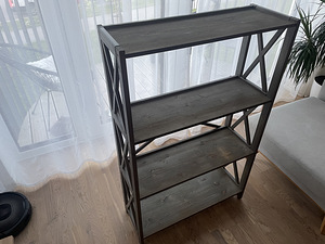 Riiul ALEX 80x31xH123cm, antiikhall (home4you) (4 foto / 4)