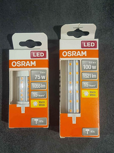 Новые Лампочки Osram LED, тёплый белый, R7s, 8 Вт и 12,5 Вт