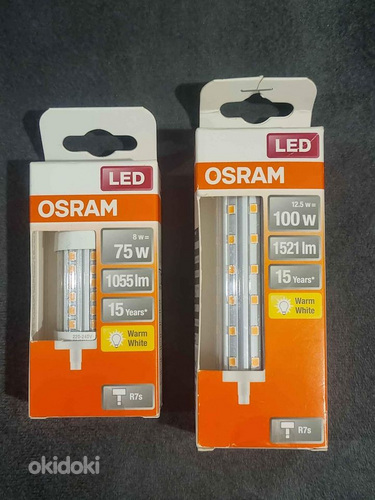 Новые Лампочки Osram LED, тёплый белый, R7s, 8 Вт и 12,5 Вт (фото #1)