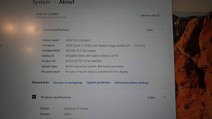 HP Pavilion 15-cw Ryzen 5 16gb 512SSD (6 foto / 7)