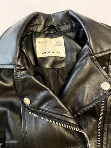 Zara girls кожаная куртка 5-6л (фото #1)
