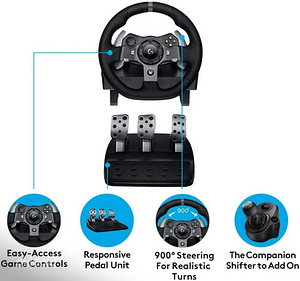Logitech G920 Driving Force Wheel Rool Pedals Käigukast Xbox