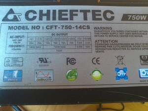 Chieftec 750W - Toiteplokk (3 foto / 3)