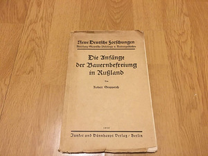 Raamat die anfänge der bauernbefreiung in russland (1 foto / 3)