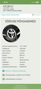 Toyota Yaris 2002a. 1.0 50kW manuaal (10 foto / 10)