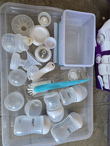 Philips avent rinnapump ning pudelid (2 foto / 5)