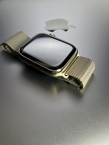 Apple Watch Series 7 GPS+LTE 45mm Gold Stainless Steel BH94% (3 foto / 10)