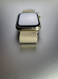 Apple Watch Series 7 GPS+LTE 45mm Gold Stainless Steel BH94% (6 foto / 10)