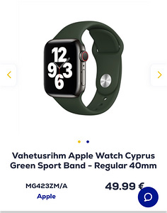 Новый ремешок Apple Watch Cyprus Green, размер 40 мм/41 м (3 фото из 7)