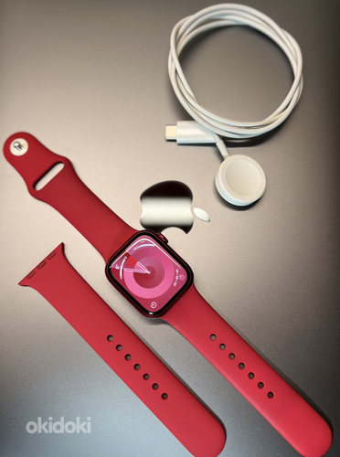 Apple Watch Series 7 GPS + LTE 41mm Red Aluminum BH84% (foto #1)