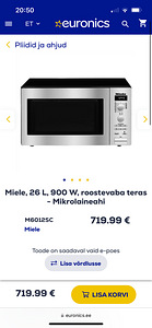 Miele Mikrolaineahi 26 L (M6012 SC) (6 foto / 9)