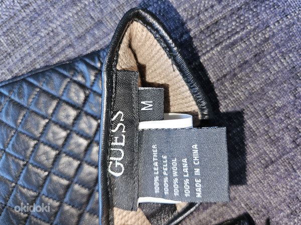 Guess перчатки кожаные, размер M (скорее S) (фото #3)