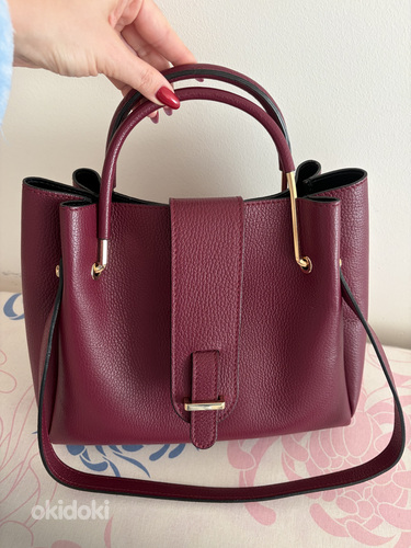 Kott 100% nahast, uus, burgundia