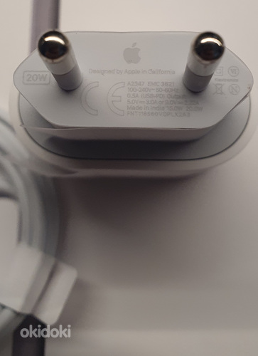 20W Apple Type-C зарядное устройство +Type-C->Lightning кабель оригинальный (фото #2)