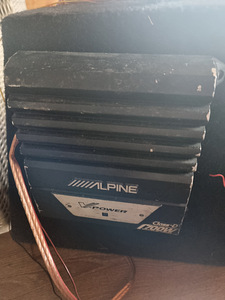Alpine SBG-12BR 800w subwoofer + võimendi + juhtmekomplekt (3 foto / 3)