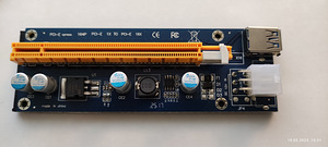 USB 3.0 PCI-E Riser 1X 4X 8X 16X Extender Riser Adapter Card (3 foto / 5)