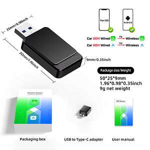 USB-adapter traadita CarPlay või Android Auto ühendamiseks (9 foto / 10)