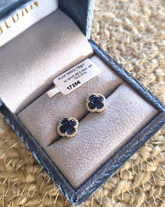 Роскошные серьги с сапфирами 2,07 ct и бриллиантами (2 фото из 6)