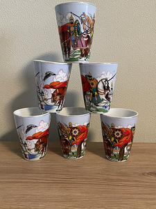 Komplekt 6 maalitud kuldsega pitsist „Tри Богатыря” (5 foto / 10)