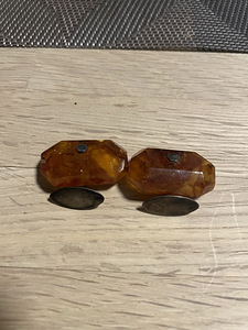 Mansetinööbid merevaik, hõbe 875 proov, vintage (4 foto / 8)