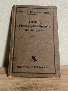 Vana inglise keele õpik Saksamaa 1926. aasta