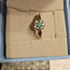 Золотое кольцо с бриллиантами и изумрудом, размер 18 (фото #3)