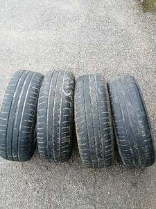 Toyota ориг. литые диски 15" 4X100 с летними шинами (4 фото из 5)