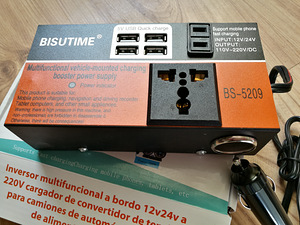 Multifunktsionaalne auto inverter DC12V/24V-DC110V/220V (2 foto / 3)