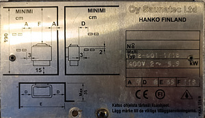 Elektrikeris saunale 5,9 kW 2 faasiline (3 foto / 4)