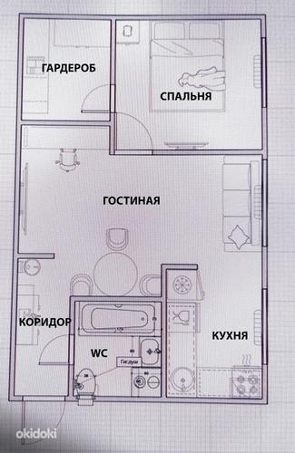 2-х комнатная квартира в Нарве (фото #1)