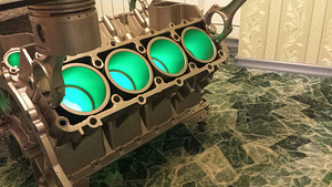 Стол из блока V8 (2 фото из 3)