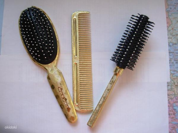 Расчёска с зеркалом/комплект. Искусственные волосы, косички (фото #1)