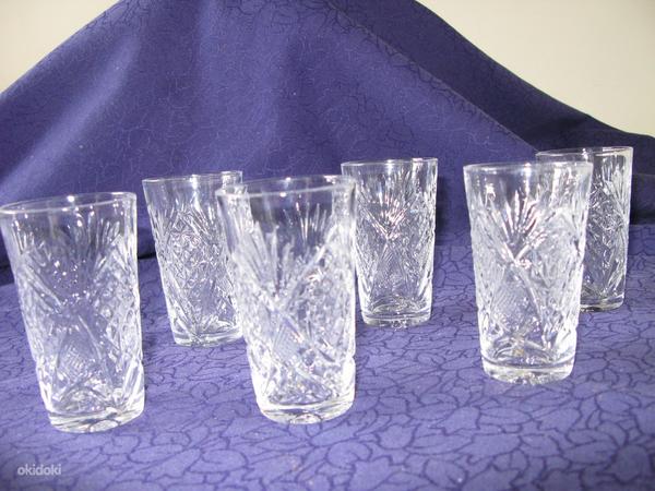 Klaasid 8,5 * 5 kristall 6 tk (foto #1)