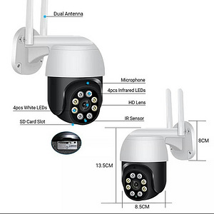 Уличная видеокамера наблюдения 5- миг Wi-Fi 1080P (2 foto / 6)