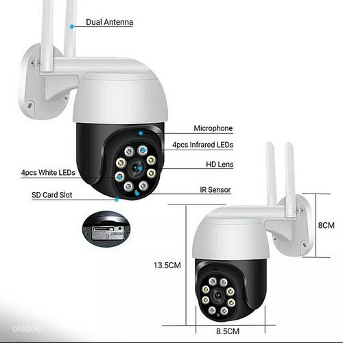 Уличная видеокамера наблюдения 5- миг Wi-Fi 1080P (фото #2)