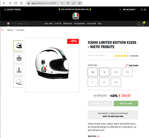 Мотошлем AGV X3000 Limited Nieto Tribute S № 555/1000 (6 фото из 10)