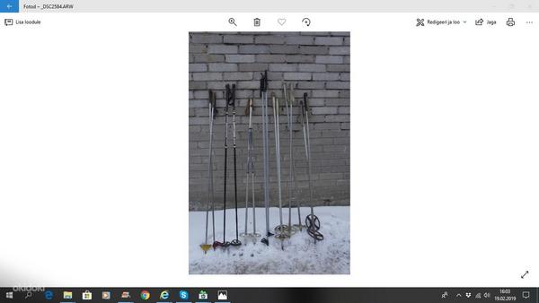 Лыжные палки (волокно и металл) Retro (фото #1)