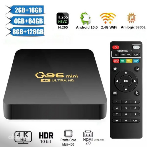 Smart TV box Q96, Android 10.0, 8 ГБ＋128 ГБ (фото #1)